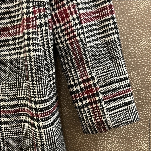 Bershka Wool Blended Plaid long Coat - Picture 10 of 10